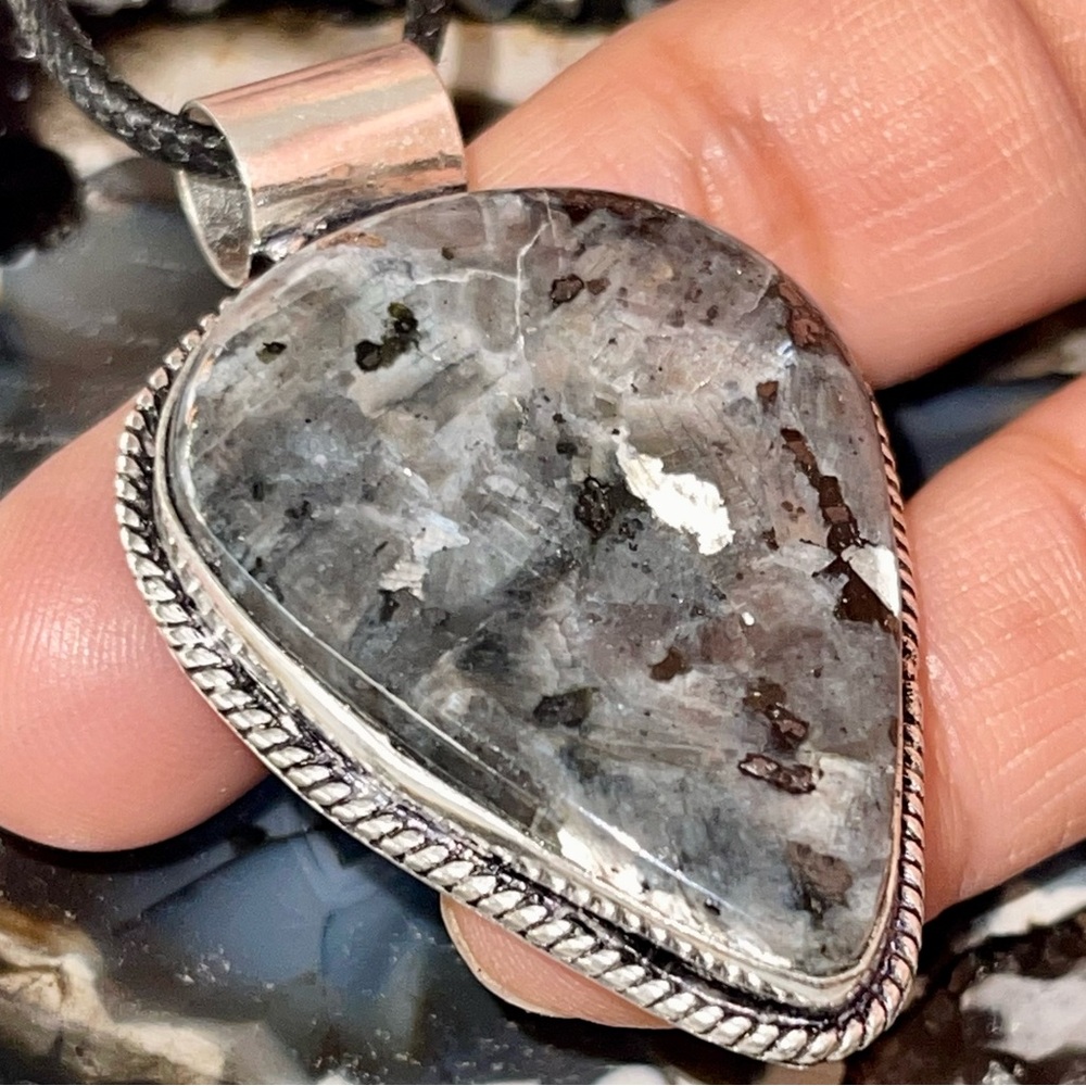 Larvikite Feldspar Pendant 2”